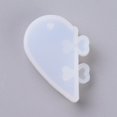 thumbnail image 3 of Pendant Silicone Molds Resin Casting Molds For UV Resin Epoxy Resin Jewelry Making Heart White 46x34x5.5mm Hole: 3x4mm & 6x7mm 2pcs/set, 3 of 7