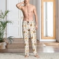thumbnail image 5 of Uemuo Chicken Family Pattern Men's Wide Leg Palazzo Lounge Pants with Pockets Light Weight Loose Comfy Casual Pajama Pants-Small, 5 of 9