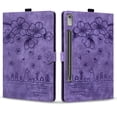 thumbnail image 2 of FJLBDE Case for Lenovo Tab P12/Xiaoxin Pad Pro 12.7 Inch 2025 with Stand, Card Slot, Embossed Cat PU Leather Cover, Purple, 2 of 7
