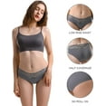 thumbnail image 4 of AWAYTR Womens Cotton Underwear Sexy Bikini Panties Lace Underwear Soft Hipster Briefs 6 pack S-XL, 4 of 14