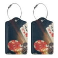 thumbnail image 3 of Fuzoiu Casino Poker Chips Print Premium Leather Luggage Tag,Travel Accessory,Luggage Tag for Suitcase Baggage Handbag Travel Bag,Name Card & Privacy Cover-4 PCS, 3 of 5