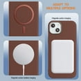 thumbnail image 4 of Allytechgroup iPhone 13 Case with Magnetic Ring, Compatible with Magsafe Slim Back Cover Flannel Inner Lining Shockproof Protective Phone Case for Apple iPhone 13, Brown, 4 of 6