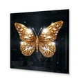 thumbnail image 2 of Designart "Golden Winged Elegance III" Animals Metal Wall Art Prints, 2 of 5