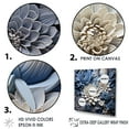 thumbnail image 3 of Designart "Muted Blue And Graceful Mums IV" Mums Floater Framed Canvas Prints, 3 of 5