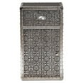 thumbnail image 3 of Baxton Studio Cosette Vintage Industrial Silver Metal Floral Accent Cabinet, 3 of 5