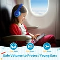 thumbnail image 3 of Mpow Kids Headphones Wireless, Kids Headsets with Microphones & Colorful LED Lights, 74/85/94dB Safe Volume, 90H Playtime, Fast Charging, Over Ear Toddler Headphones for School/Tablet/Airplane,Blue, 3 of 10