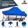 thumbnail image 5 of Knox CCC24-PB 22-24 ft. 600D Waterproof Center Console Boat Cover with Built-in Outboard Motor Cover, Pacific Blue - 116 in. Beam, 5 of 7