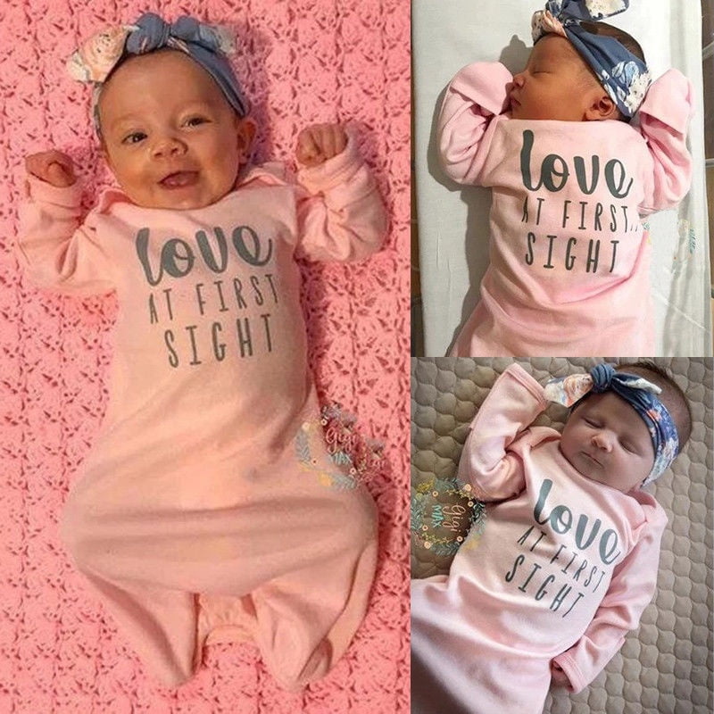 newborn girl sleeper gowns