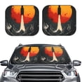 thumbnail image 2 of Naloa Retro Space Rocket Launch Print 2-Piece Windshield Sunshade,Foldable Car Front Window Sun Shades,for Most Sedans SUV Truck-Small, 2 of 6