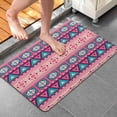 thumbnail image 4 of Pink and Teal Geometric Boho Pattern Bathroom Rugs Mat,Non Slip Microfiber Bathroom Rug,Rubber Backing,Soft Bathroom Mats for Bathroom Floor,Tub and Shower,20x32in(50x80cm), 4 of 5