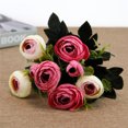 thumbnail image 2 of Advancent Ramo de capullo de rosa artificial de 9 cabezas, decoración de flores rosas de simulación, decoración Floral, flor falsa de boda Flores artificiales rosa Advancent HA7444-04B, 2 of 6
