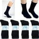 thumbnail image 1 of Calcetines de circulación para diabéticos (12 pares), para hombre, holgados, tallas 10-13, color negro, 1 of 7