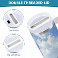 thumbnail image 3 of Yayeee 40oz Stainless Steel Tumbler with Straw and Handle Double-Wall Insulated Travel Water Bottle, Plants and River, 3 of 8