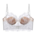 thumbnail image 2 of Chaleco de verano con encaje para mujer, hermoso chaleco con espalda fina, pequeño pecho, push-up, anillos de acero, sujetador ultrafino, ropa interior francesa sin esponja, 2 of 5