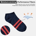thumbnail image 3 of Men Cotton Ankle Socks, Breathable Thin Casual Socks, Men Running Hiking Socks, 3 of 5
