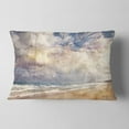 thumbnail image 2 of Designart Retro Ocean Watercolor - Seascape Painting Throw Pillow - 12x20, 2 of 5