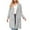 Gray, variant on IROINNID Women's Overcoat Long Sleeve Solid Color Peak Lapel Outwear, Leisure Spring and Autumn Lapel Wool Wool Long Pocket Coat