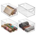 thumbnail image 1 of Papelera de despensa InterDesign, apilable con asas, 4 unidades, de plástico transparente, 1 of 7