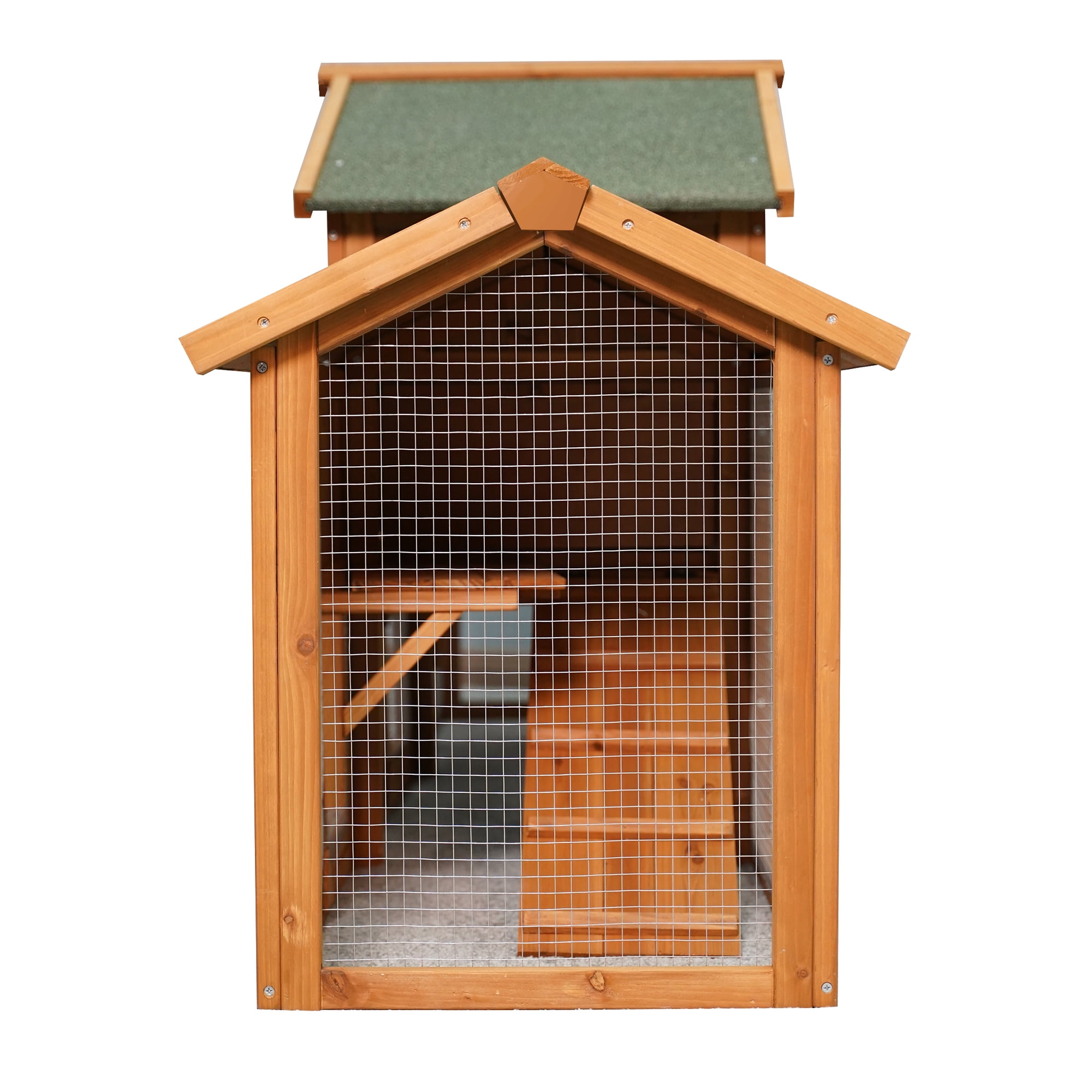 Pefilos 79" Large Rabbit Hutches for Outdoor, Bunny Cage with 2 Runs & Tray, 2-Tier Wooden Hen House with Asphalt Roof for Garden Backyard, Orange Pefilos 79" Large Rabbit Hutches for Outdoor, Bunny Cage with 2 Runs & Tray, 2-Tier Wooden Hen House with Asphalt Roof for Garden Backyard, Orange