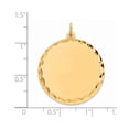 thumbnail image 5 of 925 Gold Plated Silver Sterling Silver Gold Plated Engraveable Round Polished Disc Charm Pendant, 5 of 6