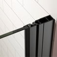 thumbnail image 5 of Frameless Shower Door Pivot swing single glass panel shower door 34 in.W x 72 in.H,adjustable 33.5-35 inch frameless shower door with 1/4 inch clear tempered glass,matte black hardwares,Sliding Showe, 5 of 6