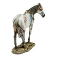 thumbnail image 4 of Ebros Equestrian Tribal Beauty Medicine Spirit Horse Hand Crafted Statue 8" High Sun Palm Feathers Stallion Animal Decor Sculpture, 4 of 5