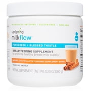 Upspring Milkflow Breastfeeding Supplement, Fenugreek and Blessed Thistle Powder Drink Mix, Chai Latte Powder
