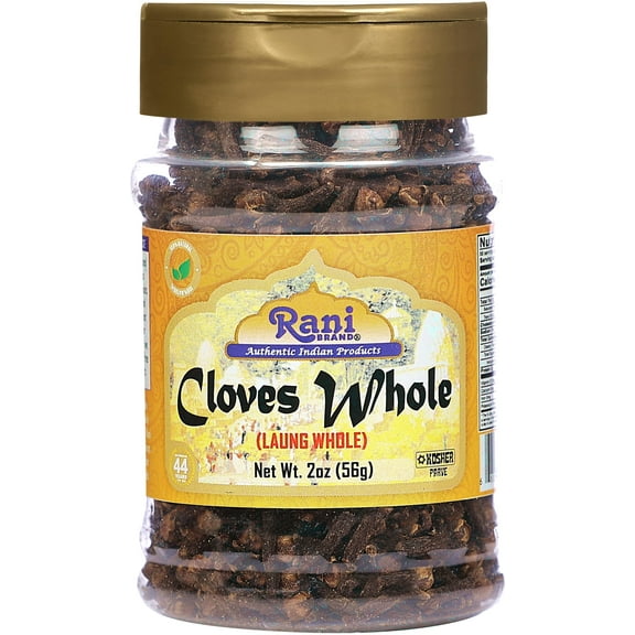 Rani Cloves Whole (Laung) 2oz (56g) Great for Food, Tea, Pomander Balls and Potpourri, Hand Selected, Spice, PET Jar ~ All Natural | NON-GMO | Vegan | Gluten Friendly | Kosher | Indian Origin