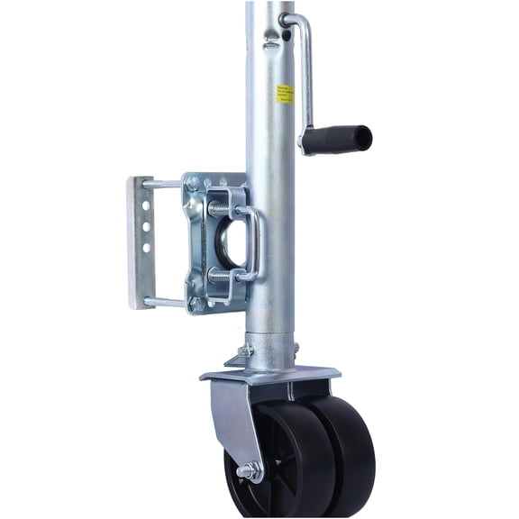 JERFIT 1500 lb Bolt-On Trailer Tongue Jack with Swivel Wheel - 34.5" Heavy Duty Jack Stand for Boat, RV, Horse & Utility Trailers