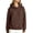 Coffee, variant on Women Studded Decor Pullover Hoodie, Long Sleeve Drop‑Shoulder Hooded Sweatshirt with Kangaroo Pocket, Casual Street‑Chic Loose Fit Outfits for Spring Streetwear Fall Daily Wear