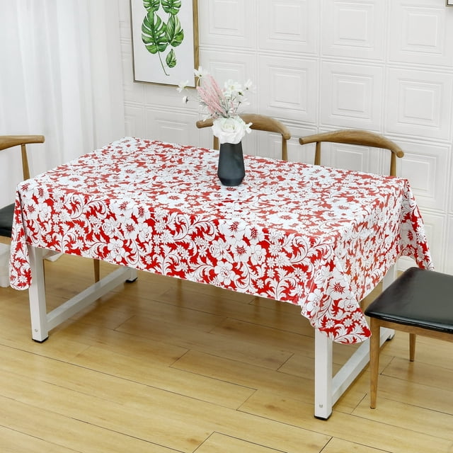 chock Indoor Outdoor Patio Round Fitted Vinyl Tablecloth Flannel Backing Elastic Edge Waterproof Wipeable Plastic Cover in Solid Gray Color for 5-Seat Table of 36-42’’ Diameter
