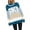 Blue green, variant on Womens Sweaters Fall Oversized Color Block Ski Sweater Crewneck Winter Tops