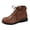 Yellow, variant on Women's Low Wedge Lace Up Ankle Boots Elastic Ankle Cuff Lightweight Non Slip Hiking Booties