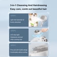 thumbnail image 4 of BIMZUC Pet Grooming Spray Brush 3-in-1 Self-Cleaning Cat Dog Massage Comb with UVC Sterilization Built-in Battery Shedding Tool 8.07 in / 20.5 cm Pink, 4 of 9