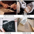 thumbnail image 3 of Kit innovador: juego de cinceles profesionales para tallar madera, diseño de mango ergonómico con anillo de metal, perfecto para principiantes y carpinteros avanzados, 12 piezas, 3 of 6