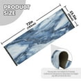 thumbnail image 6 of Wobogo Ink Blue White Marble Bedside Long Rug Delicate and Soft Modern Indoor Area Decor Non Slip Carpet for Bed Room Corridor Entrance Balcony, 6 of 8