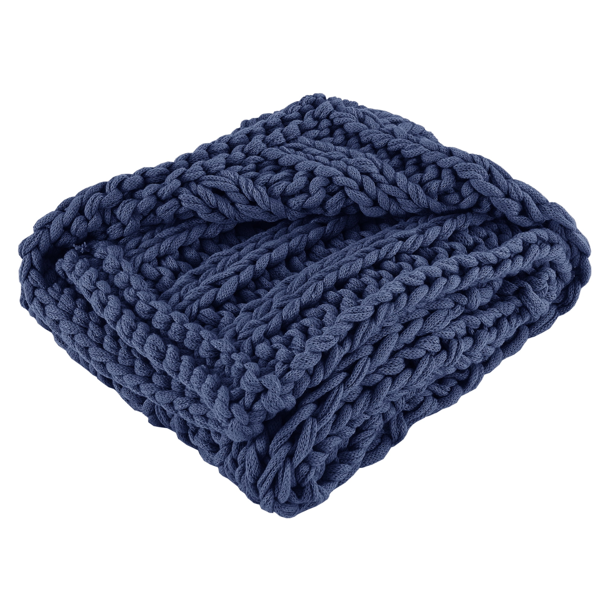Cottage Lane Blue Wool Throws 60" x 50"