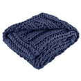 thumbnail image 3 of Cottage Lane Blue Wool Throws 60" x 50", 3 of 4