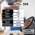 thumbnail image 6 of MMBM Cast Hand Machine Stretch Wrap Black 20" x 5000' 63 Gauge 2 Rolls Opaque Colored Shrink Film for Shipping Moving, 6 of 7