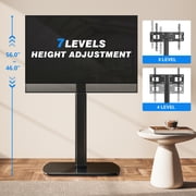 RTVR Swivel Floor TV Stand with Mount for 27 to 70 inch Flat Curved Screens, Roku TV Legs Replacement for Home Office