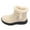 White, variant on Womens Furry Mid Calf Snow Boots Fashion Casual Suede Wide Toe Fleece Lined Fuzzy Winter Walking Ankle Booties Blue Size 6