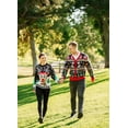 thumbnail image 5 of Socal Look Men's Ugly Christmas Sweater, Long Sleeve V-Neck Acrylic Holiday Cardigan, L, 5 of 12