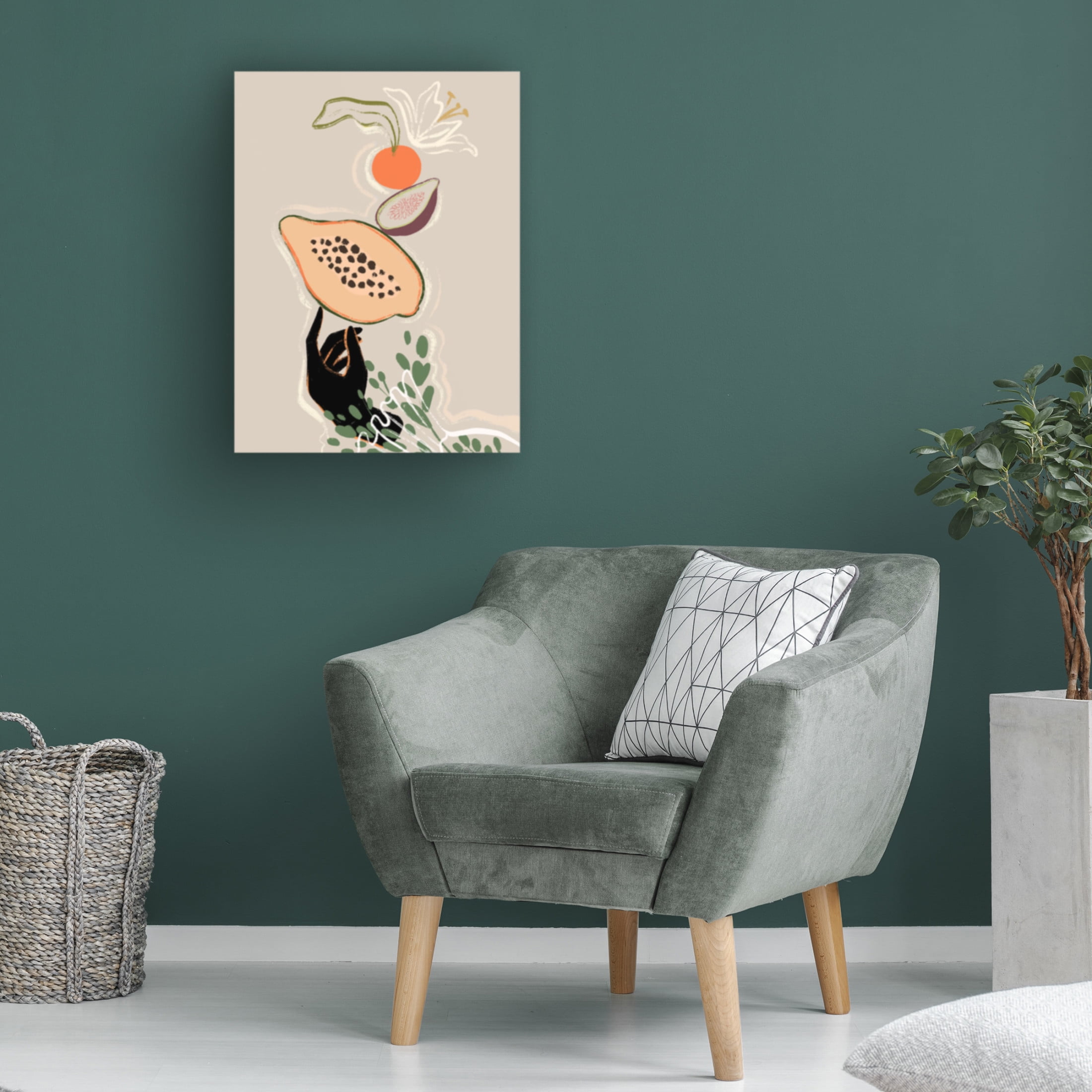 Trademark Fine Art Arty Guava  Balancing Fruits Canvas Wall Art