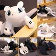 thumbnail image 2 of Black And White Dragon Night Fury Toothless, Light Fury Dragon Taming Dinosaur Plush Toy, 2 of 7