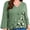 A1-Moss Green Floral, variant on Plus Size Tops for Women 3/4 Sleeve V Neck Tunic Tops Dressy Casual Blouses Shirts Purple Gray 3X