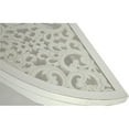 thumbnail image 3 of Pemberly Row Antiqued Carved Transitional Wood/Glass Console Table in White, 3 of 6