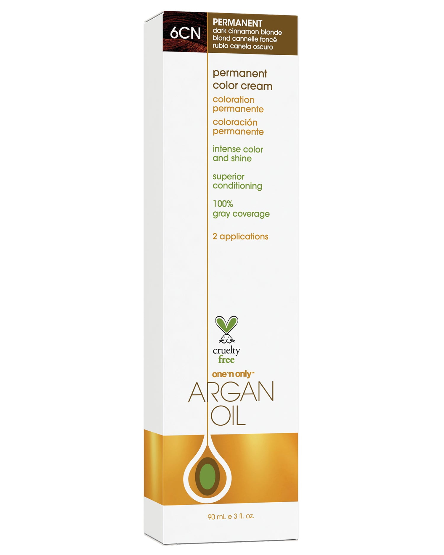 Argan Oil Permanent Hair Color 6CN Dark Cinnamon Blonde