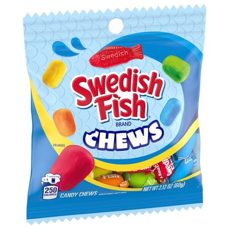 SWEDISH FISH CHEWS ASSORTED SOFT CANDY 2.12 OZ