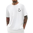 thumbnail image 2 of T Shirts for Men 2026 Summer Casual Short Sleeve Crewneck Smile Face Printed Tee Shirt Streetwear, 2 of 5