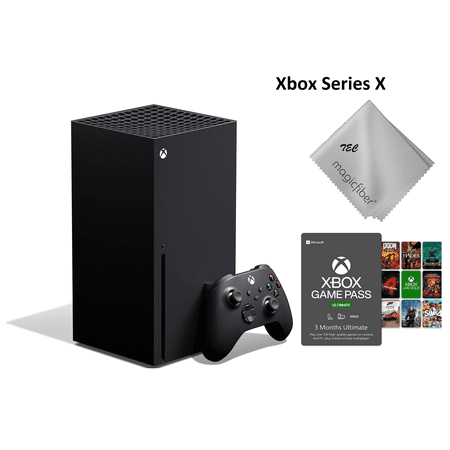 TEC Newest Microsoft- Xbox -Series- -X- Gaming Console - 1TB SSD Black With 3-Month Game Pass Bundle